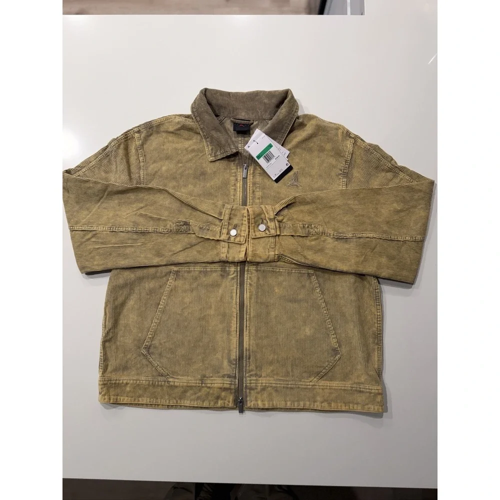 Jordan Flight Corduroy Chore Jacket Men's XL Tan IF1825-247 NWT